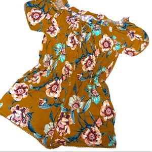 Mustard Floral Romper